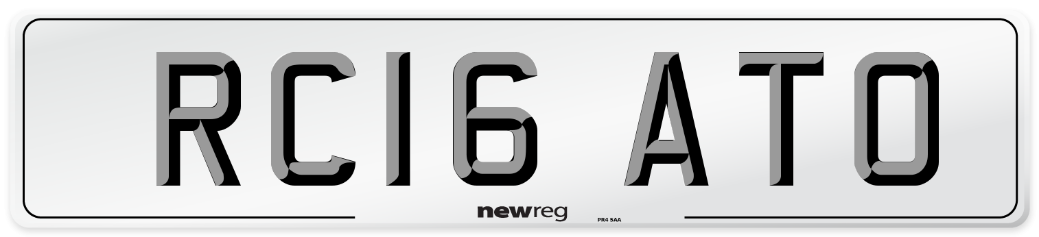 RC16 ATO Number Plate from New Reg
